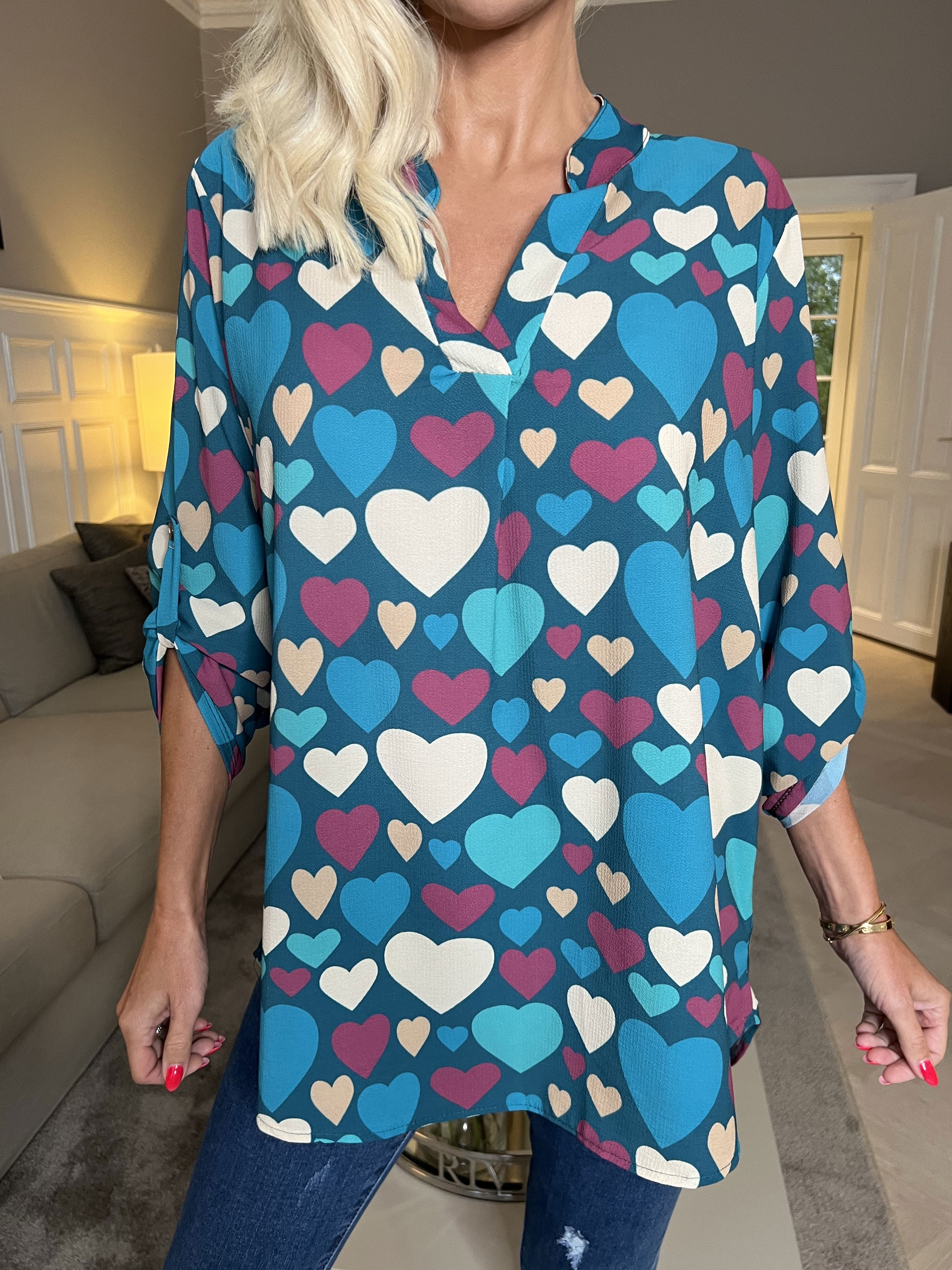 Vanesa Heart - Skjorte med mønster af hjerter